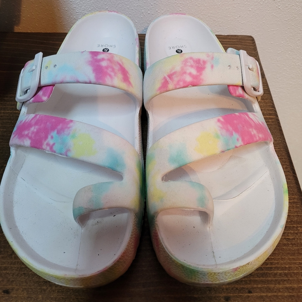 Colorful Tie-Dye Sandals